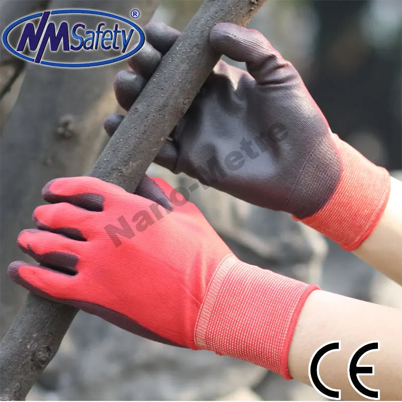 professional PU coated work gloves - 12 pairs