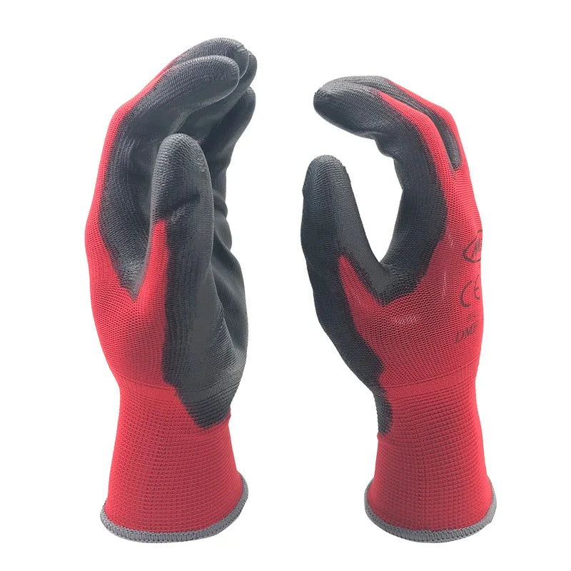 professional PU coated work gloves - 12 pairs